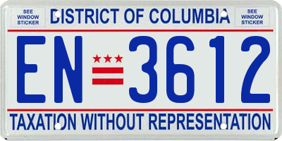 DC license plate EN3612