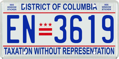 DC license plate EN3619