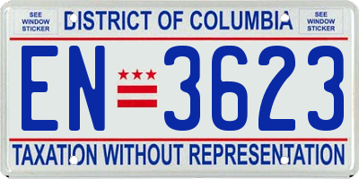 DC license plate EN3623