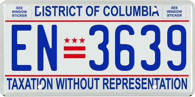 DC license plate EN3639