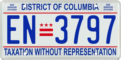 DC license plate EN3797