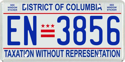DC license plate EN3856