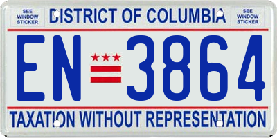 DC license plate EN3864