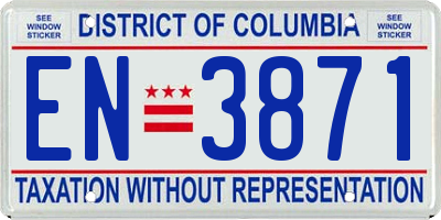 DC license plate EN3871
