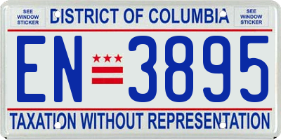 DC license plate EN3895