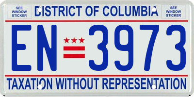 DC license plate EN3973