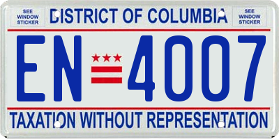 DC license plate EN4007