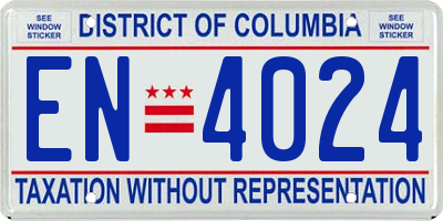 DC license plate EN4024