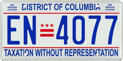 DC license plate EN4077