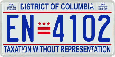 DC license plate EN4102