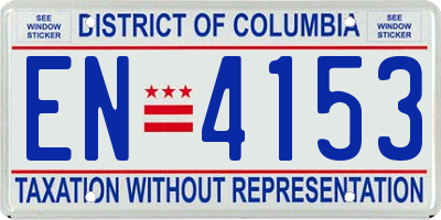 DC license plate EN4153