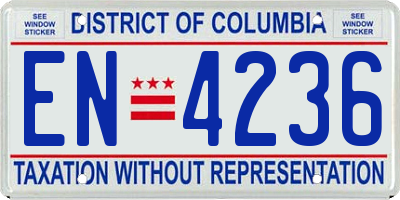 DC license plate EN4236