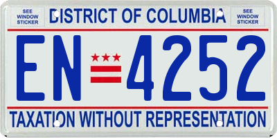 DC license plate EN4252