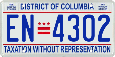 DC license plate EN4302