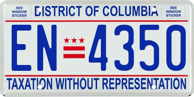 DC license plate EN4350