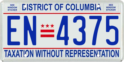 DC license plate EN4375