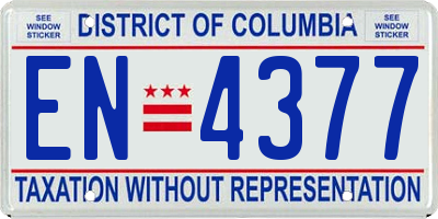 DC license plate EN4377