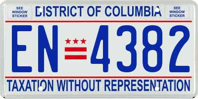 DC license plate EN4382