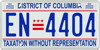 DC license plate EN4404