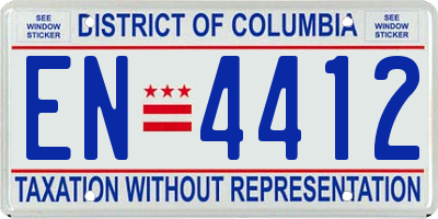 DC license plate EN4412