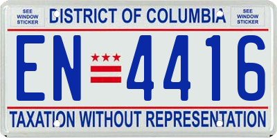 DC license plate EN4416