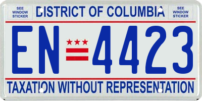 DC license plate EN4423