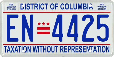 DC license plate EN4425
