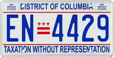 DC license plate EN4429