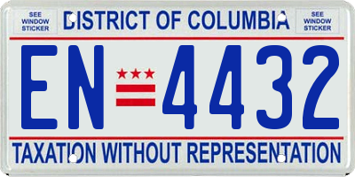 DC license plate EN4432