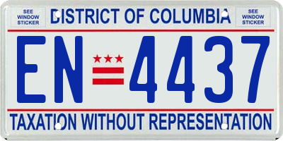 DC license plate EN4437