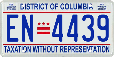 DC license plate EN4439