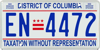 DC license plate EN4472