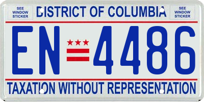 DC license plate EN4486