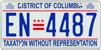 DC license plate EN4487