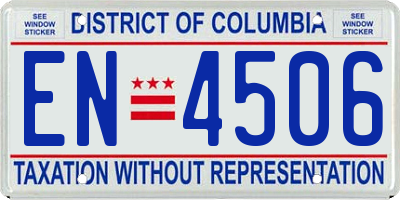 DC license plate EN4506