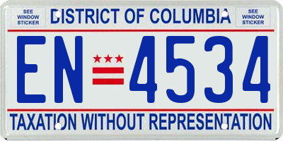 DC license plate EN4534