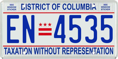 DC license plate EN4535