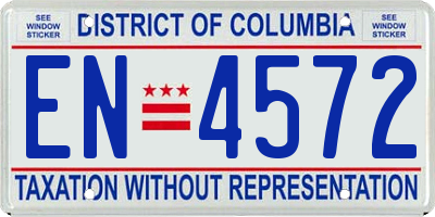 DC license plate EN4572