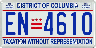 DC license plate EN4610