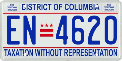 DC license plate EN4620