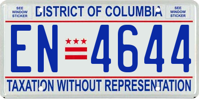 DC license plate EN4644
