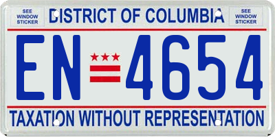 DC license plate EN4654