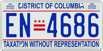 DC license plate EN4686