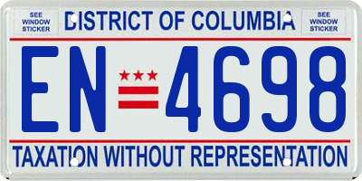 DC license plate EN4698