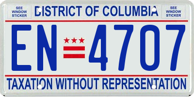 DC license plate EN4707