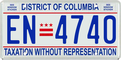 DC license plate EN4740