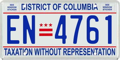 DC license plate EN4761