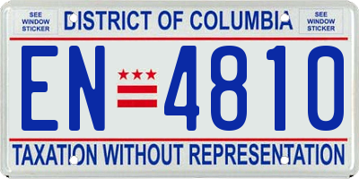 DC license plate EN4810