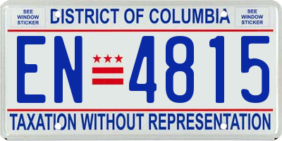 DC license plate EN4815