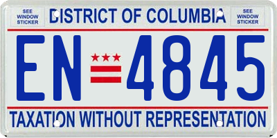 DC license plate EN4845